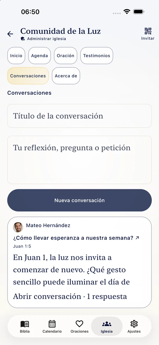 Conversaciones de fe en Lux Mundi