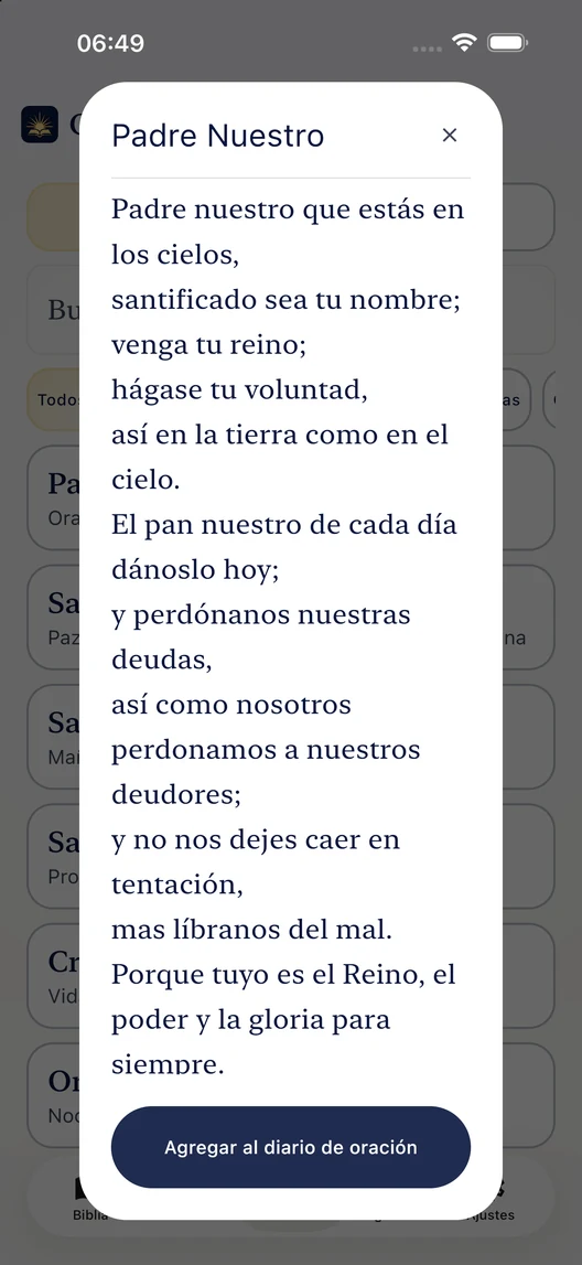 Oraciones en Lux Mundi